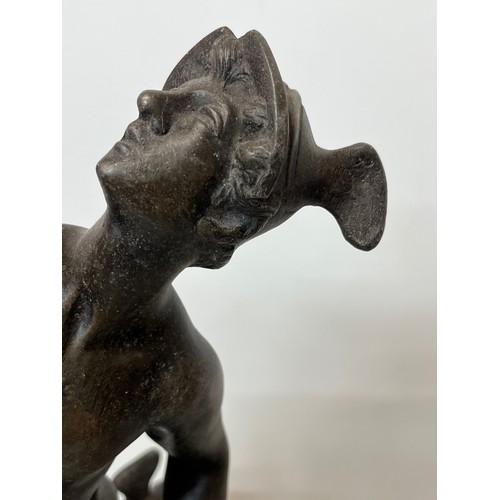 324 - Bronzed spelter figure of Mercury on stand, 70 cm high. a/f


This lot is available for in-house shi... 