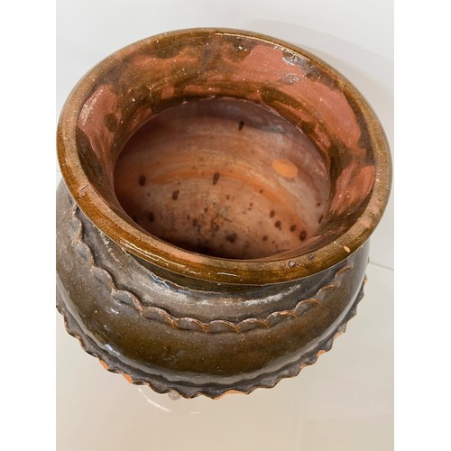 325 - Large glazed terracotta pot  52 cm high.

This lot is collection only.