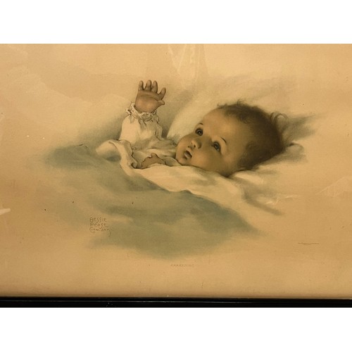 236 - A print of the study of a baby, “Awakening” by American Artist Bessie Pease Gutmann. 22 inches x 15 ... 