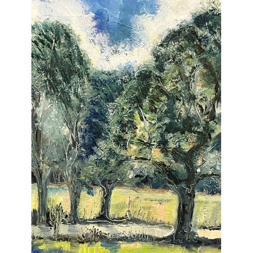 238 - Oil on Canvas of a Riverside scene by Mary Bourne, 33 cm x 38 cm.

This lot is available for in-hous... 