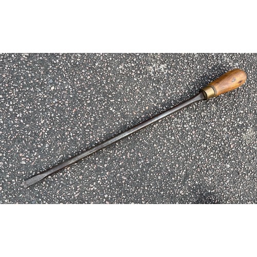 331 - A large early C20th screwdriver 25 ½ inches long.

This lot is available for in-house shipping