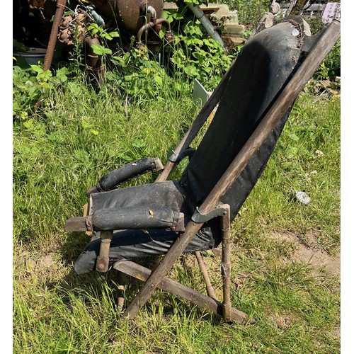 335 - Furniture, restoration project, an Edwardian era folding chair. A/F.

This lot is collection only