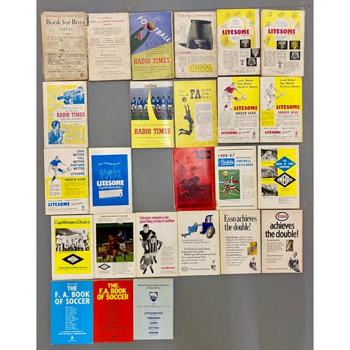 337 - Sporting ephemera, football, a collection of 25 FA Yearbooks dating from the 1940s up to the 1970s.