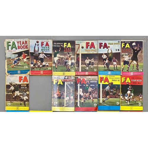 337 - Sporting ephemera, football, a collection of 25 FA Yearbooks dating from the 1940s up to the 1970s.