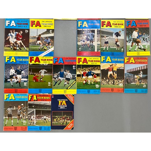 337 - Sporting ephemera, football, a collection of 25 FA Yearbooks dating from the 1940s up to the 1970s.