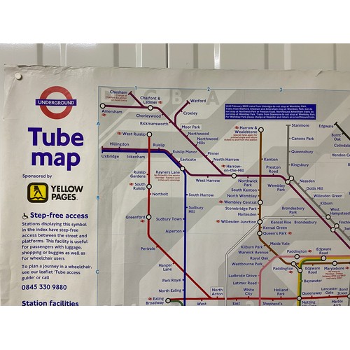 349 - Early C20th London tube map. 126 cm x 101 cm.

This lot is available for in-house shipping.