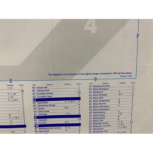 349 - Early C20th London tube map. 126 cm x 101 cm.

This lot is available for in-house shipping.
