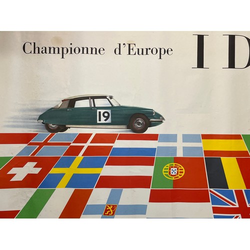 352 - Automobilia, ephemera, promotional advertising, motor racing, a 1960's Citroen celeration poster for... 