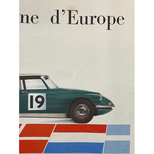 352 - Automobilia, ephemera, promotional advertising, motor racing, a 1960's Citroen celeration poster for... 