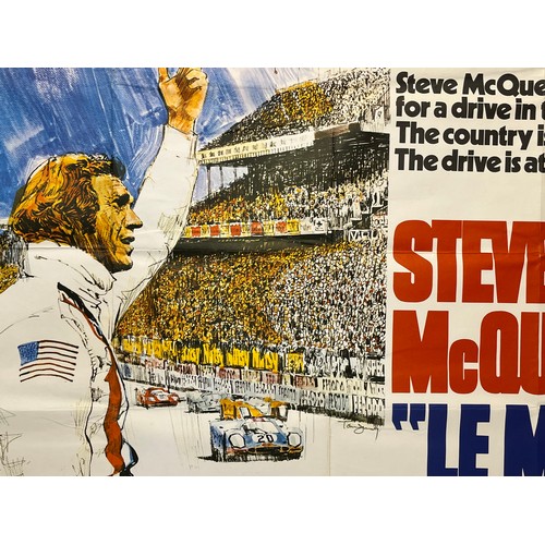 353 - Original Movie poster for the Steve McQueen film Le Mans. 102 cm x 79 cm.

This lot is available for... 