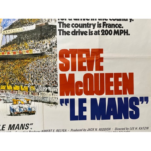 353 - Original Movie poster for the Steve McQueen film Le Mans. 102 cm x 79 cm.

This lot is available for... 