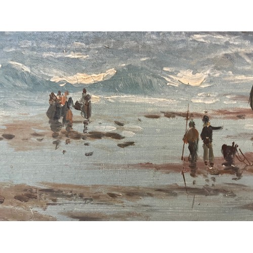 358 - C19th signed Maritime Scene, oil on canvas, 20 inches x 15 inches.

This lot is available for in-hou... 