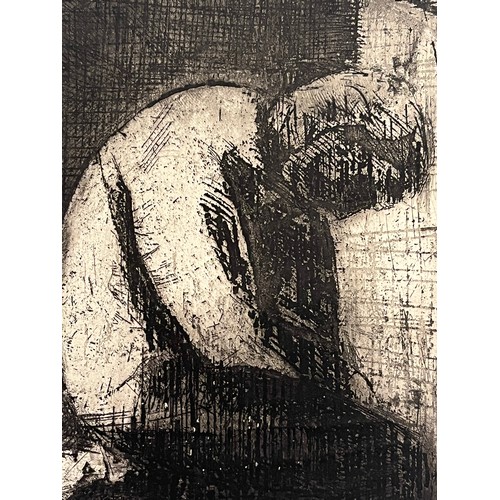 361 - Ink and charcoal drawing of a figure within a cell. 29 cm x 23 cm.

This lot is available for in-hou... 