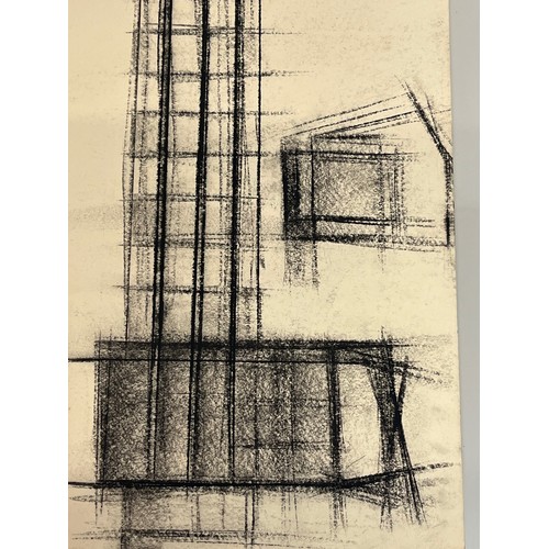 371 - Two original charcoal sketches of architectural structures. 36 cm x 25 cm.

This lot is available fo... 