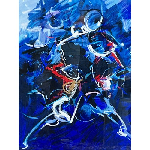 376 - A large signed limited edition contempary art print, painting by American artist “Takara” 105 cm x 1... 