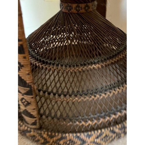 24 - Woven basket work side table 42 cm x 49 cm high.

This lot is collection only