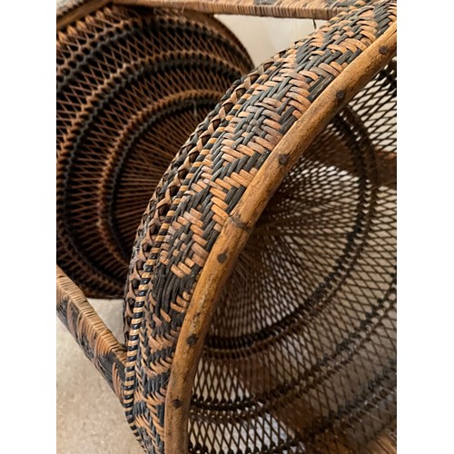 24 - Woven basket work side table 42 cm x 49 cm high.

This lot is collection only