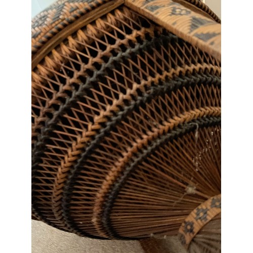 24 - Woven basket work side table 42 cm x 49 cm high.

This lot is collection only