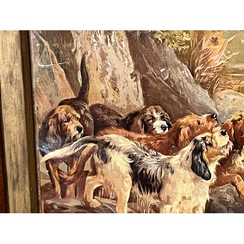 42 - Framed print The Otter Hunt, J S  Noble 1874, 92 cm x 62 cm.

This lot is collection only