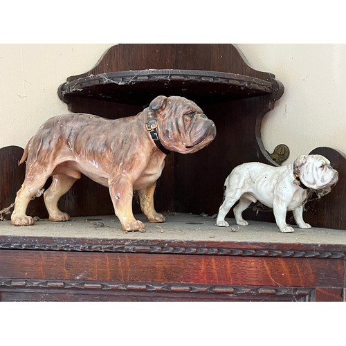 57 - Two Royal Doulton bone china English Bull Dogs HN 1074 and HN 1042.

This lot is available for in-ho... 