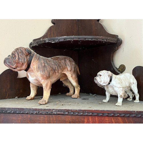 57 - Two Royal Doulton bone china English Bull Dogs HN 1074 and HN 1042.

This lot is available for in-ho... 