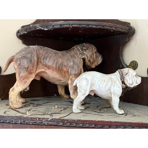 57 - Two Royal Doulton bone china English Bull Dogs HN 1074 and HN 1042.

This lot is available for in-ho... 