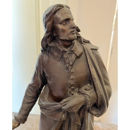 58 - A bronzed cast figure of the English poet John Milton, 47 cm high.

This lot is available for in-hou... 