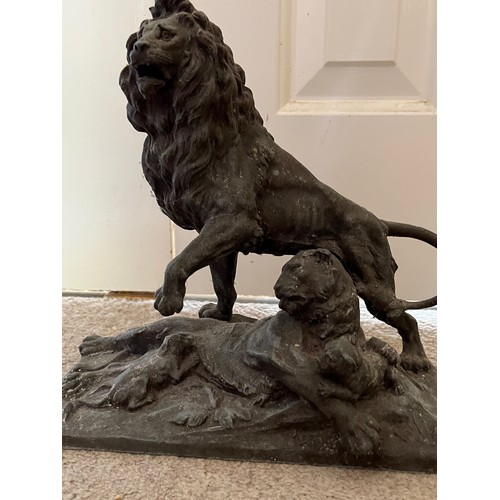 59 - A cast study of a family of Lions, 28 cm x 12 cm x 26 cm high.

This lot is available for in-house s... 