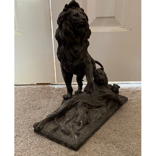 59 - A cast study of a family of Lions, 28 cm x 12 cm x 26 cm high.

This lot is available for in-house s... 