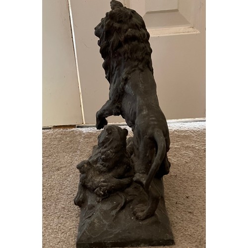 59 - A cast study of a family of Lions, 28 cm x 12 cm x 26 cm high.

This lot is available for in-house s... 