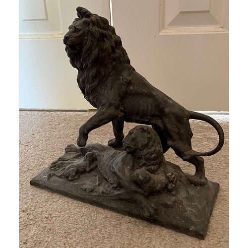 59 - A cast study of a family of Lions, 28 cm x 12 cm x 26 cm high.

This lot is available for in-house s... 