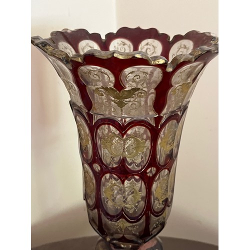 62 - Bohemian glass vase with gilded decoration.

This lot is available for in-house shipping