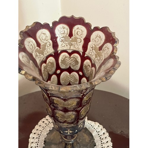 62 - Bohemian glass vase with gilded decoration.

This lot is available for in-house shipping