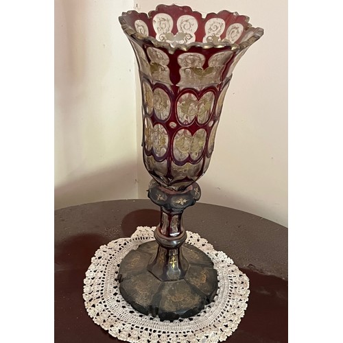 62 - Bohemian glass vase with gilded decoration.

This lot is available for in-house shipping