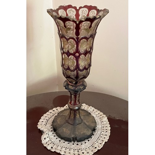 62 - Bohemian glass vase with gilded decoration.

This lot is available for in-house shipping