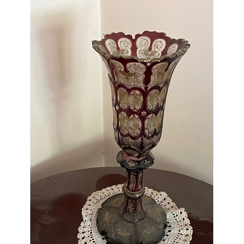 62 - Bohemian glass vase with gilded decoration.

This lot is available for in-house shipping