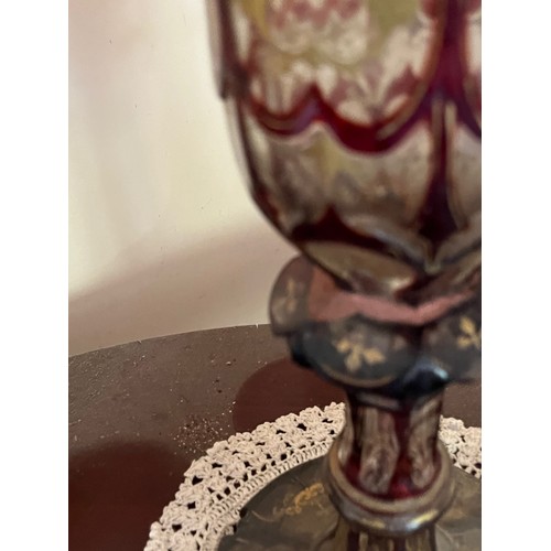 62 - Bohemian glass vase with gilded decoration.

This lot is available for in-house shipping