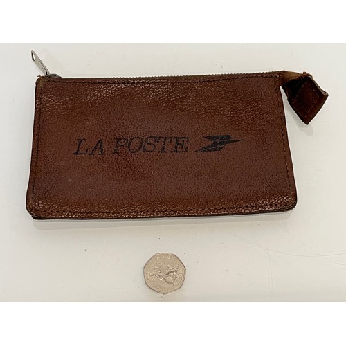 74 - French post office leather wallet, 18 cm x 11 cm.

This lot is available for in-house shipping