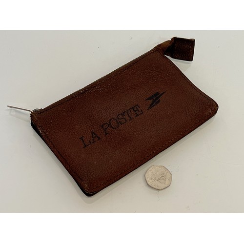 74 - French post office leather wallet, 18 cm x 11 cm.

This lot is available for in-house shipping