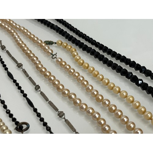 87 - A collection of necklaces.

This lot is available for in-house shipping