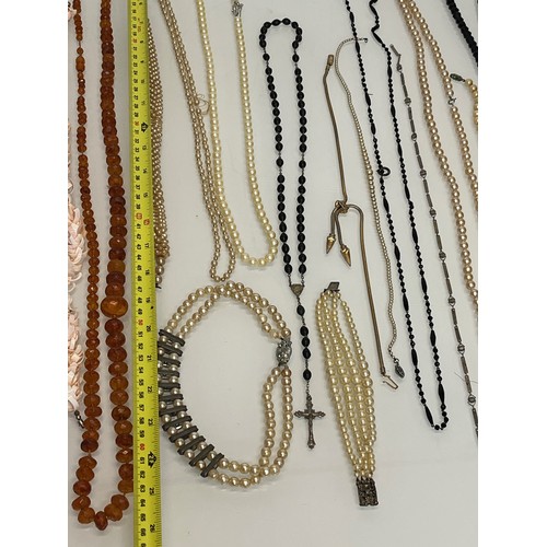 87 - A collection of necklaces.

This lot is available for in-house shipping