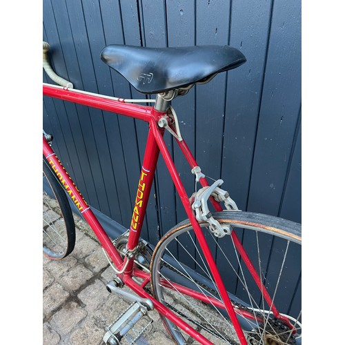 97 - A 1970's Gents Thomann racing bicycle, fitted with Mavic rims, Sulky brake levers, centre pull brake... 