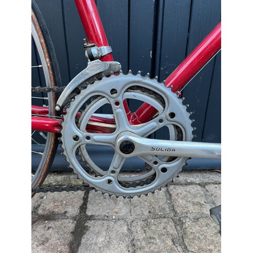 97 - A 1970's Gents Thomann racing bicycle, fitted with Mavic rims, Sulky brake levers, centre pull brake... 