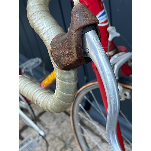 97 - A 1970's Gents Thomann racing bicycle, fitted with Mavic rims, Sulky brake levers, centre pull brake... 