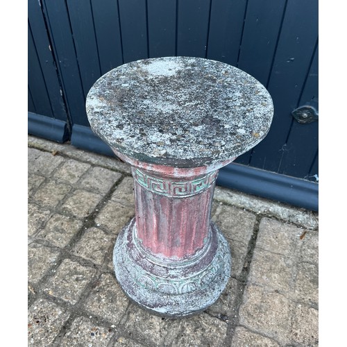 99 - Architectural column garden feature 30 cm dia x 50 cm high.

This lot is collection only