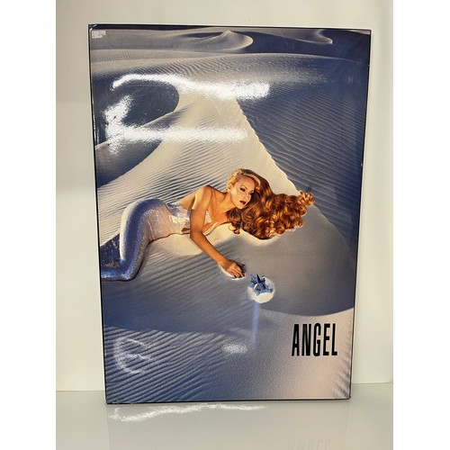 100 - Perfume advertising double sided shop display sign, Gerry Hall advertising Angel perfume. 116 cm x 8... 