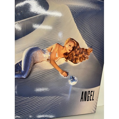 100 - Perfume advertising double sided shop display sign, Gerry Hall advertising Angel perfume. 116 cm x 8... 