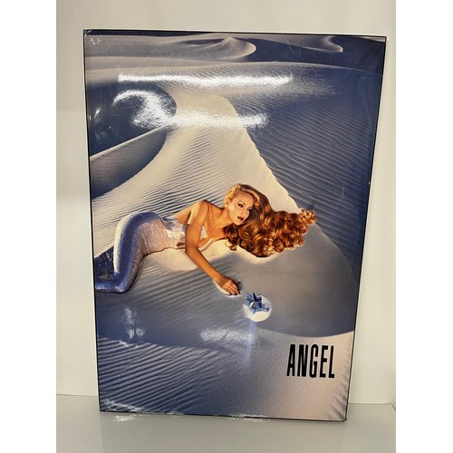 100 - Perfume advertising double sided shop display sign, Gerry Hall advertising Angel perfume. 116 cm x 8... 