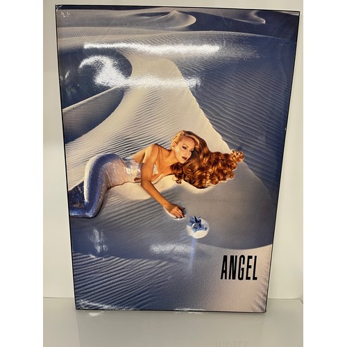 100 - Perfume advertising double sided shop display sign, Gerry Hall advertising Angel perfume. 116 cm x 8... 