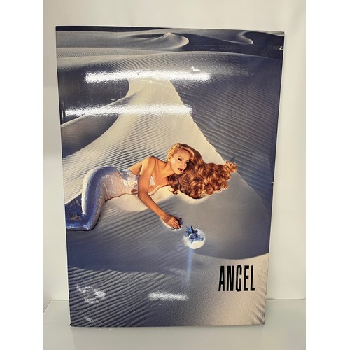 100 - Perfume advertising double sided shop display sign, Gerry Hall advertising Angel perfume. 116 cm x 8... 